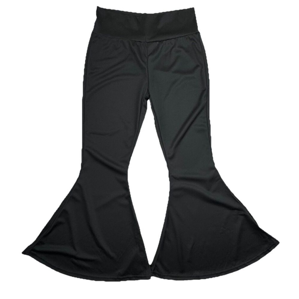 Black Boho Flare Disco Pants